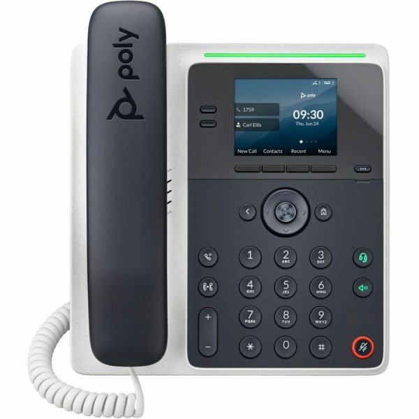 Poly Edge E100 IP Phone - Corded - Corded - Desktop, Wall Mountable - Black - Image 5