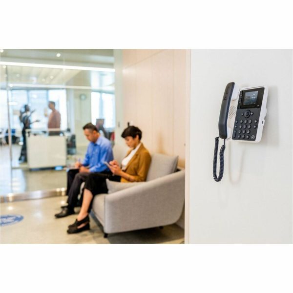 Poly Edge E100 IP Phone - Corded - Corded - Desktop, Wall Mountable - Black - Image 7