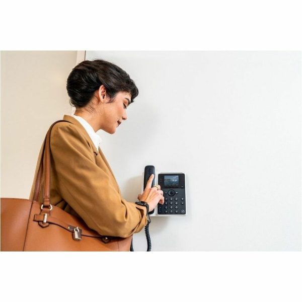 Poly Edge E100 IP Phone - Corded - Corded - Desktop, Wall Mountable - Black - Image 9