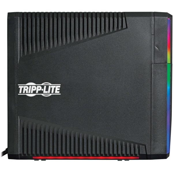 Eaton Tripp Lite Series 600VA 360W 120V Pure Sine Wave Gaming UPS Battery Backup - LCD, AVR, RGB LEDs, USB Charging, Power Saving - Image 7