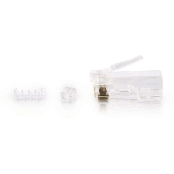 C2G RJ45 Cat5E Modular (with Load Bar) Plug for Round Solid/Stranded Cable - 100pk - Image 3