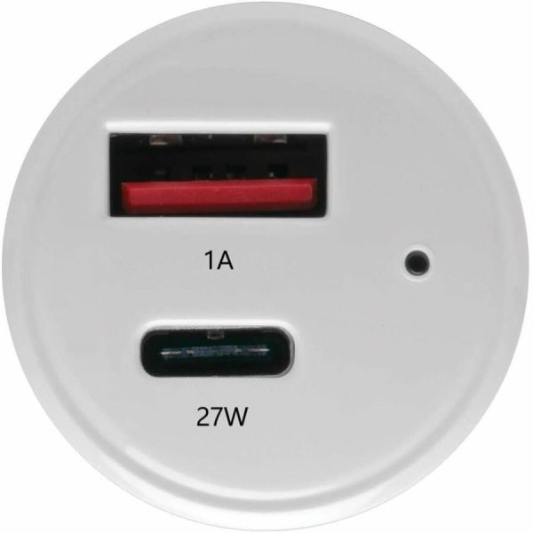 Eaton Tripp Lite Series Dual-Port USB Car Charger with PD Charging - USB Type C (27W) & USB Type A (5V 1A/5W), UL 2089 - Image 3
