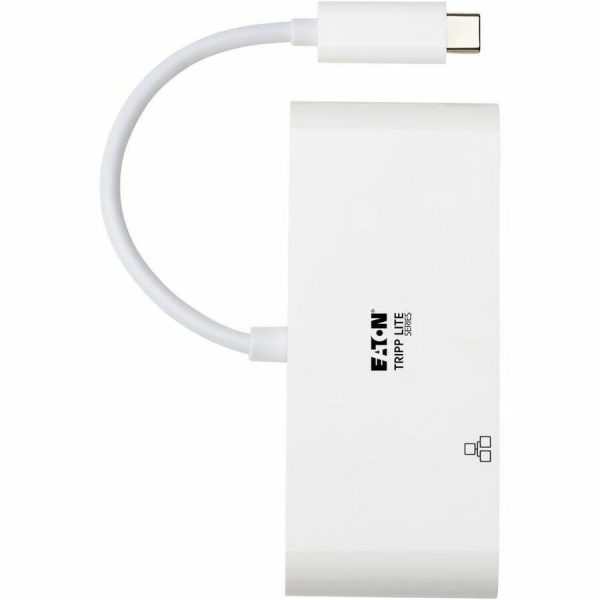Eaton Tripp Lite Series 3-Port USB-C Hub - USB 3.x (5Gpbs) Hub Ports, Gigabit Ethernet, 60W PD Charging, White - Image 7