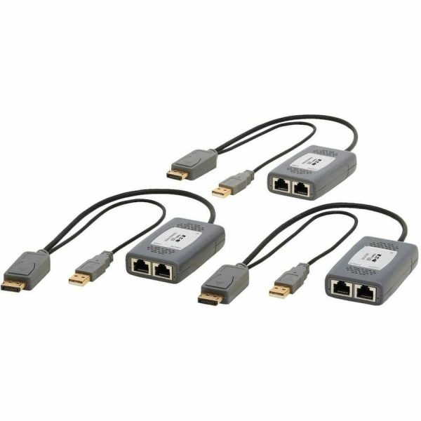 Eaton Tripp Lite Series 2-Port DisplayPort over Cat6 Extender Kit, Pigtail Transmitter/2x Receivers, 4K 60 Hz, HDR, 4:4:4, 230 ft. (70.1 m), TAA - Image 2