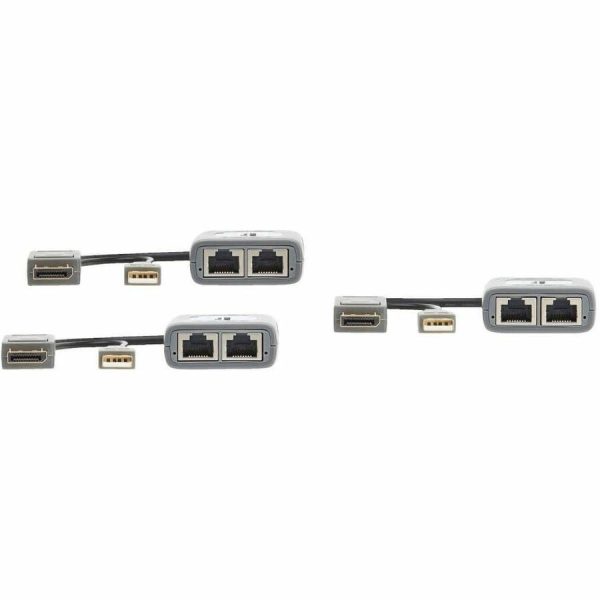 Eaton Tripp Lite Series 2-Port DisplayPort over Cat6 Extender Kit, Pigtail Transmitter/2x Receivers, 4K 60 Hz, HDR, 4:4:4, 230 ft. (70.1 m), TAA - Image 4