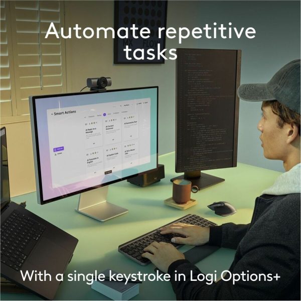 Logitech MX Keys S for Mac, Wireless Keyboard, Fluid, Precise Laptop-Like Typing, Programmable Keys, Backlit, Bluetooth USB C Rechargeable for MacBook Pro, Macbook Air, iMac, iPad (Space Grey) - Image 4
