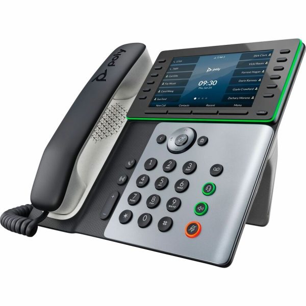 Poly Edge E500 IP Phone - Corded - Corded - Desktop, Wall Mountable - Black - Image 2