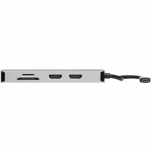 Eaton Tripp Lite Series USB-C Dock, Dual Display - 4K 60 Hz HDMI, USB 3.x (5Gbps) Hub Ports, GbE, Memory Card, 100W PD Charging, Gray - Image 4