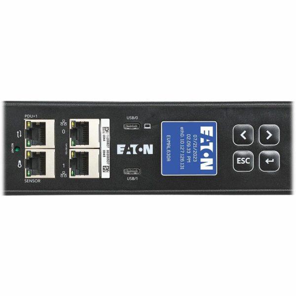 Eaton Single-Phase Managed Rack PDU G4, 208V, 24 Outlets, 24A, 5.8kW, L6-30 Input, 10 ft. Cord, 0U Vertical - Image 3