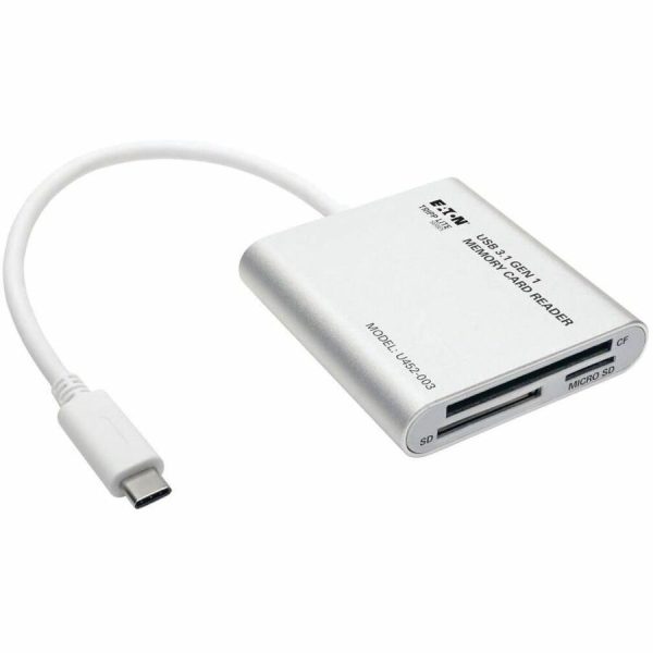 Eaton Tripp Lite Series USB 3.1 Gen 1 USB-C Multi-Drive Smart-Card Flash-Memory Media Reader/Writer, Thunderbolt™ 3 Compatible
