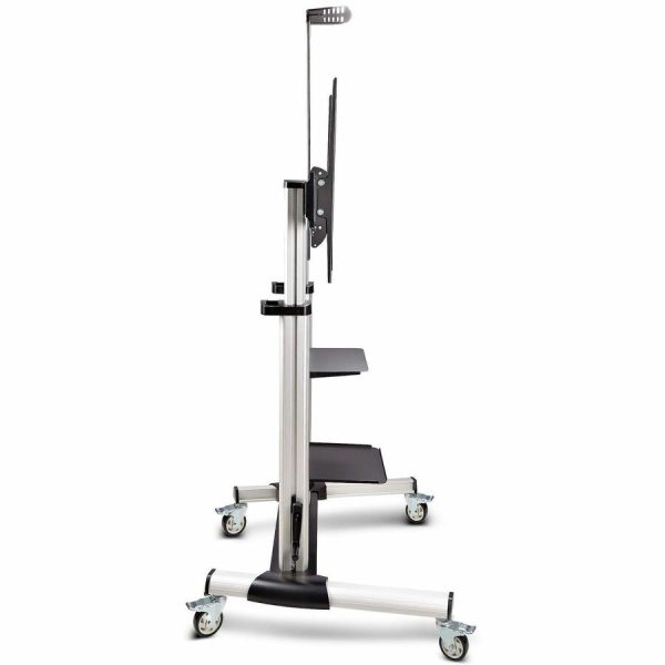 StarTech.com Rolling TV Cart/Stand On Wheels, For 60-100inch Flat Screens and 220lb, Height Adjustable Mobile Trolley Mount/Portable Stand - Image 10