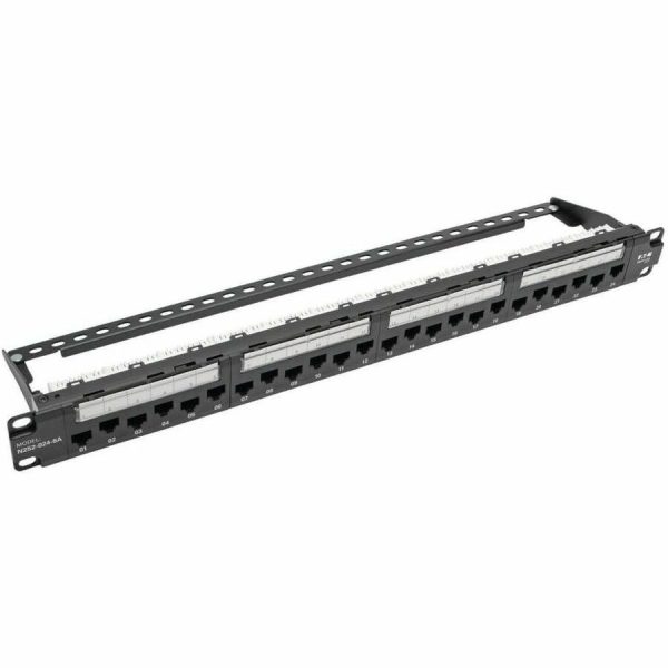 Eaton Tripp Lite Series 24-Port 1U Rack-Mount Cat6a 110 Patch Panel with Cable Management Bar, 110 Punchdown, RJ45, TAA - Image 3
