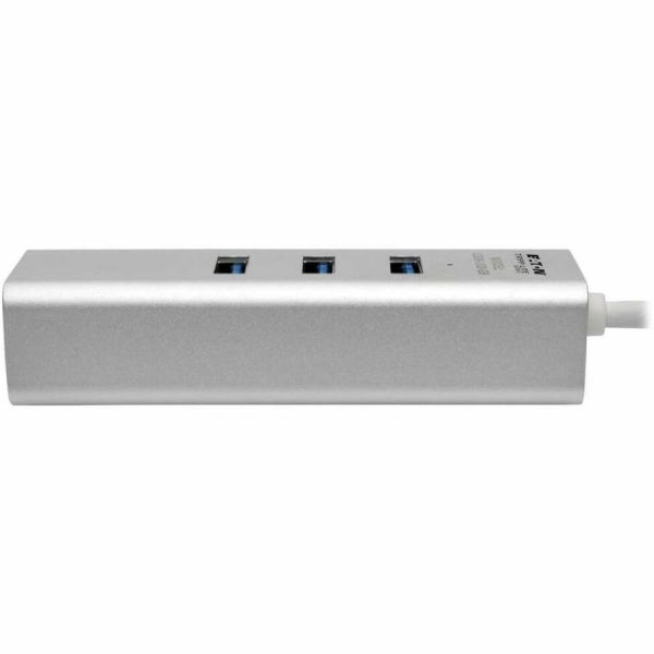 Eaton Tripp Lite Series USB to Gigabit Ethernet NIC Network Adapter with 3 Port USB 3.x (5Gbps) Hub - Image 4