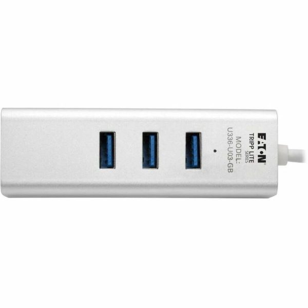 Eaton Tripp Lite Series USB to Gigabit Ethernet NIC Network Adapter with 3 Port USB 3.x (5Gbps) Hub - Image 6