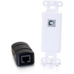 C2G USB 2.0 Cat6 Extender 150ft, Decorator Wall Plate Transceiver to Box Receiver-TAA