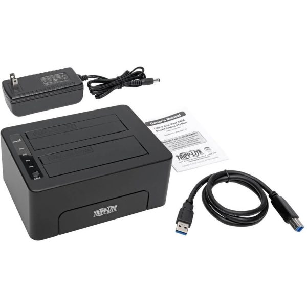 Eaton Tripp Lite Series USB 3.0 SuperSpeed to Dual SATA External Hard Drive Docking Station with Cloning for 2.5 in./3.5 in. HDD - Image 4