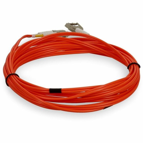 AddOn 10m LC (Male) to LC (Male) Orange OM1 Duplex Fiber OFNR (Riser-Rated) Patch Cable - Image 4