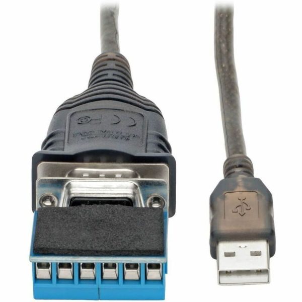 Eaton Tripp Lite Series USB to RS485/RS422 FTDI Serial Adapter Cable with COM Retention (USB-A to DB9 M/M), 30-in. (76.2 cm) - Image 2