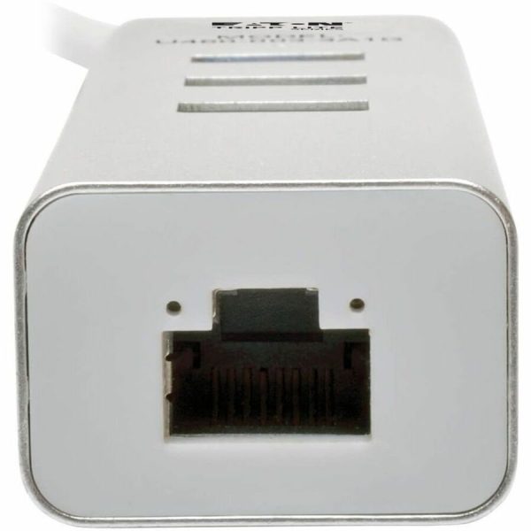 Eaton Tripp Lite Series 3-Port USB 3.x (5Gbps) Hub with LAN Port, USB-C to 3x USB-A Ports and Gigabit Ethernet, Silver - Image 2