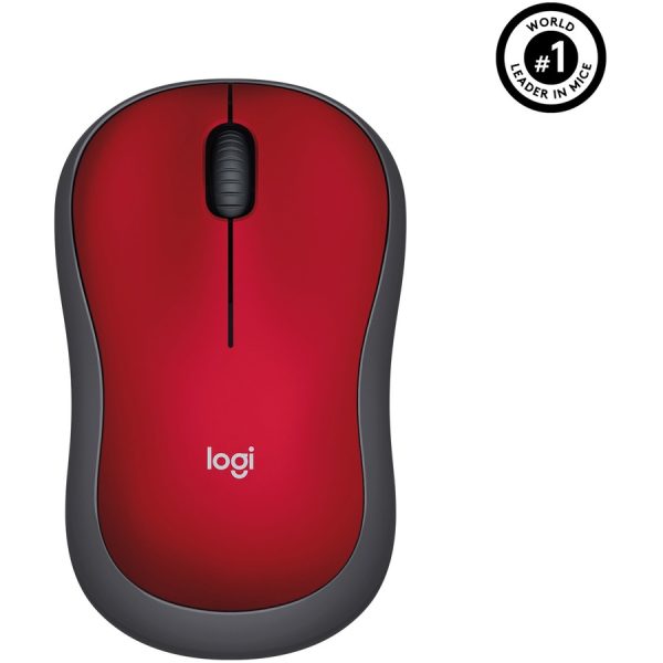 Logitech M185 Wireless Mouse, 2.4GHz with USB Mini Receiver, 12-Month Battery Life, 1000 DPI Optical Tracking, Ambidextrous, Compatible with PC, Mac, Laptop (Red) - Image 7