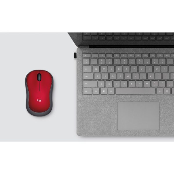 Logitech M185 Wireless Mouse, 2.4GHz with USB Mini Receiver, 12-Month Battery Life, 1000 DPI Optical Tracking, Ambidextrous, Compatible with PC, Mac, Laptop (Red) - Image 8
