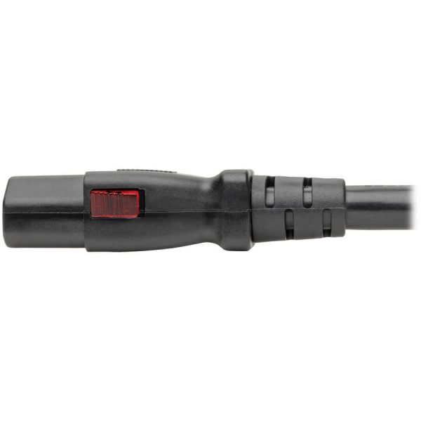 Eaton Tripp Lite Series Computer Power Cord, NEMA 5-15P to Locking C13 - Heavy-Duty, 15A, 125V, 14 AWG, 2 ft. (0.61 m), Black - Image 4