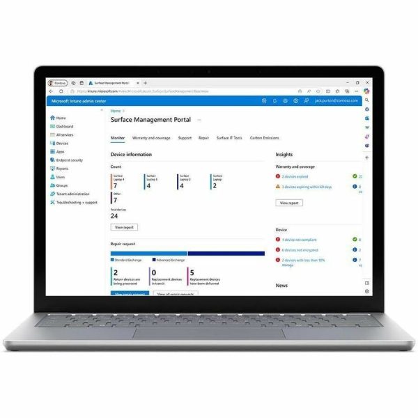 Microsoft Surface Laptop 6 13.5" Touchscreen Notebook - Intel Core Ultra 7 165H - 32 GB - 1 TB SSD - English Keyboard - Platinum - Image 8