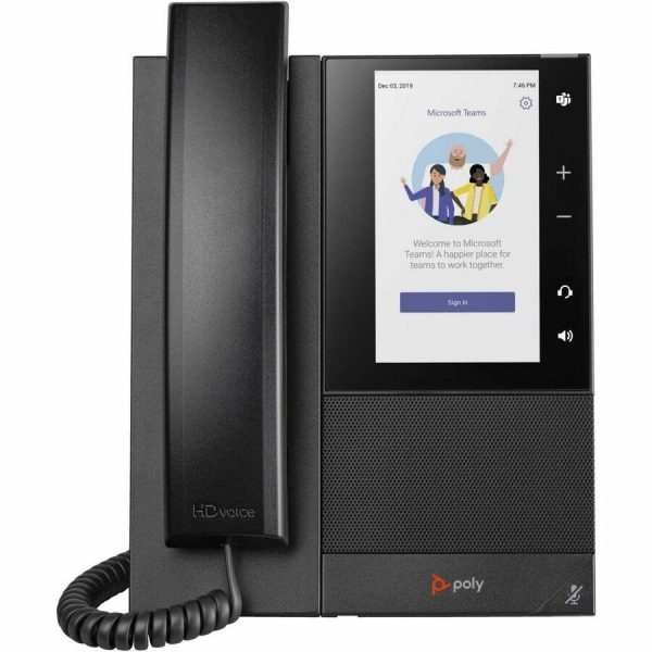 Poly CCX 500 IP Phone - Corded - Corded/Cordless - Bluetooth - Desktop, Wall Mountable - Black - TAA Compliant - Image 3