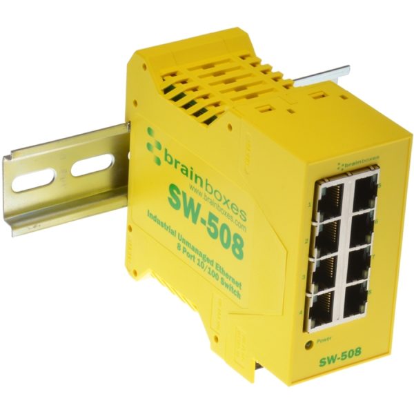 Brainboxes Industrial Ethernet 8 Port Switch DIN Rail Mountable - Image 4
