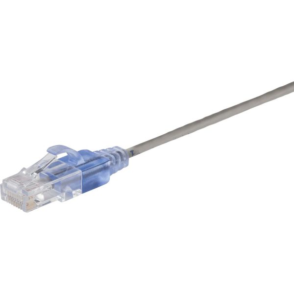 Monoprice 10-Pack, SlimRun Cat6A Ethernet Network Patch Cable, 7ft Gray - Image 2