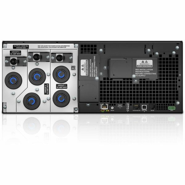 APC Smart-UPS On-Line, 6kVA/6kW, Rackmount 4U, 208V, 2x L6-20R+3x L6-30R NEMA outlets, Network Card+SmartSlot, Extended runtime, W/ rail kit - Image 6