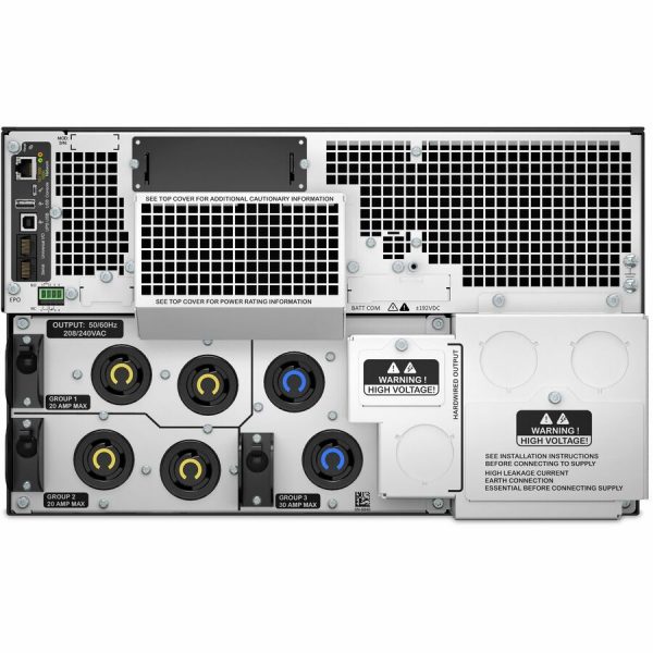 APC Smart-UPS On-Line, 8kVA/8kW, Rackmount 6U, 208V, 4x L6-20R+2x L6-30R NEMA outlets, Network Card+SmartSlot, Extended runtime, W/ rail kit - Image 8
