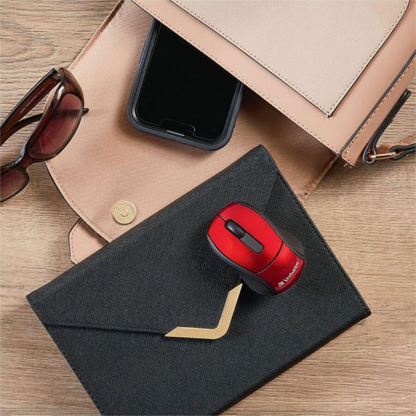 Verbatim Wireless Mini Travel Optical Mouse - Red - Image 2