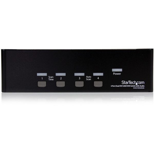 StarTech.com 4 Port Dual DVI USB KVM Switch w/ Audio & USB Hub - Image 2