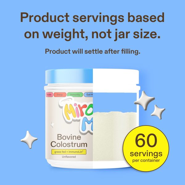 Miracle Moo Colostrum Supplement for Gut Health, Hair Growth, and Immune Support, Unflavored 30 Servings - Image 4