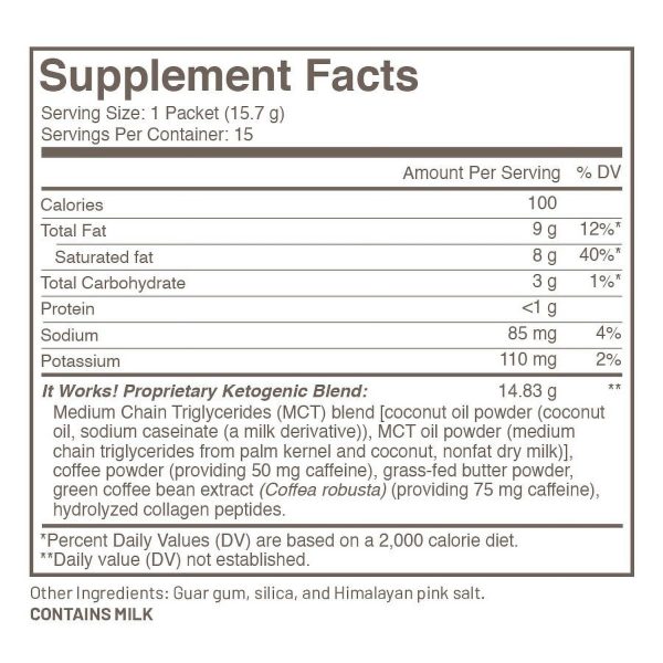 It Works! Keto Coffee 15 Servings - Image 3
