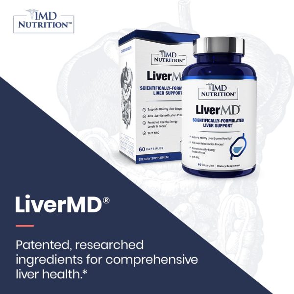 1MD Nutrition LiverMD - Liver Cleanse Supplement | Siliphos Milk Thistle Extract - Highly Bioavailable, Clinically Studied for Liver Detox | 60 Capsules - Image 2