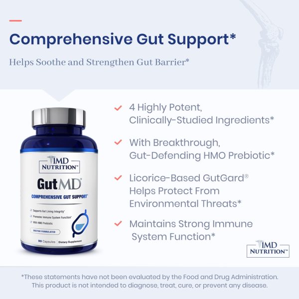 1MD Nutrition GutMD - L-Glutamine and Prebiotic for Gut Integrity | Promote Digestive Tract Health | 90 Capsules - Image 4
