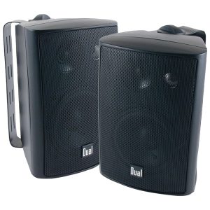 Dual LU47PB 50-Watt Continuous-Power 4-In. 3-Way Indoor/Outdoor Speakers (Black)
