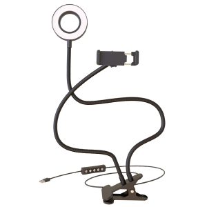 Bower WA-RGBDSKRL 24-In. Flexible White and RGB Ring Light with Smartphone Holder