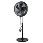 Optimus F-1888 18-In. 3-Speed Oscillating Stand Fan with Misting Ring, Black, F-1888