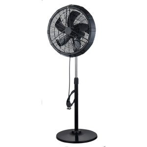 Optimus F-1888 18-In. 3-Speed Oscillating Stand Fan with Misting Ring, Black, F-1888