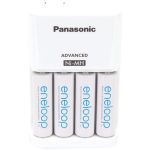 Panasonic K-KJ17MCA4BA 4-Position Charger with 4 AA eneloop Batteries
