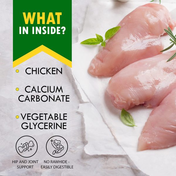Dog Calcium Bones Wrapped Chicken & Rawhide Free Chew Treats   Pet Healthy Dried Snacks & Grain Free Organic Meat   Bulk Best Chews for Christmas Training Small & Large Dogs   Made for USA - Image 3