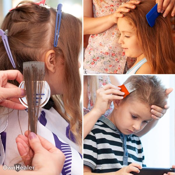Lice Comb [Pack of 3]   Fast Removal of Lice Eggs Nits and Dandruff. Professional Results for Head Lice Treatment on All Different Types of Hair. Peine para piojos y liendres. - Image 3