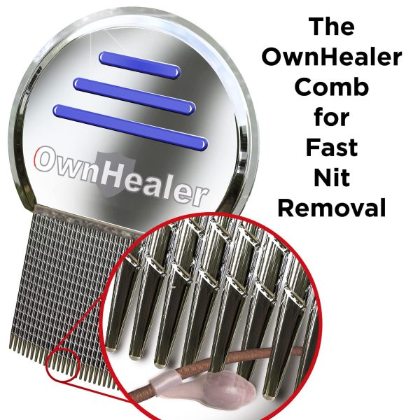 Lice Comb [Pack of 3]   Fast Removal of Lice Eggs Nits and Dandruff. Professional Results for Head Lice Treatment on All Different Types of Hair. Peine para piojos y liendres. - Image 4