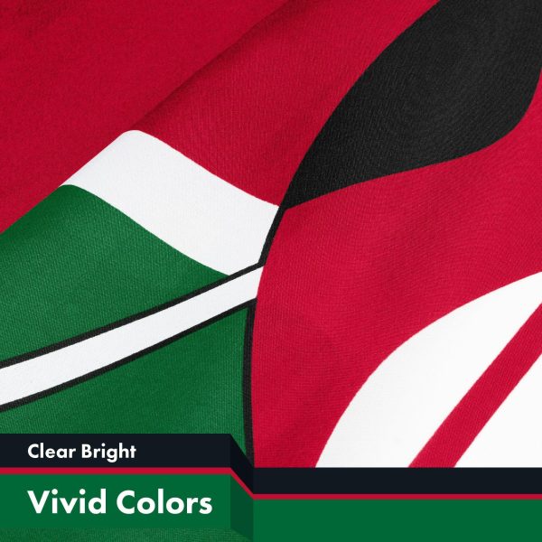 Kenya (Kenyan) Flag | 3x5 feet | Printed 150D, Indoor/Outdoor, Vibrant Colors, Brass Grommets, Quality Polyester, Much Thicker More Durable Than 100D and 75D Polyester - Image 3