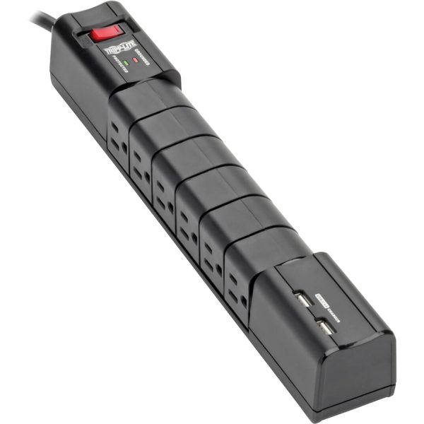 Eaton Tripp Lite Series Protect It! Surge Protector with 6 Rotatable Outlets, 8 ft. (2.43 m) Cord, 1080 Joules, 2xUSB Charging ports (3.4A) - Image 7
