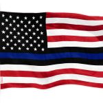 Blue Lives Matter Flag 150D Printed Polyester 3x5 Ft