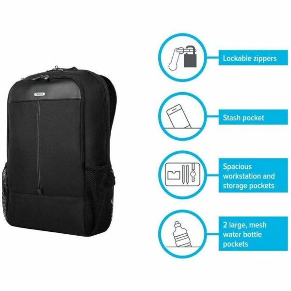 Targus Classic TBB944GL Carrying Case (Backpack) for 17" to 17.3" Notebook - Black - TAA Compliant - Image 7